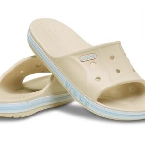 CROCS Bayaband Slide Sandals- Winter White/Multi